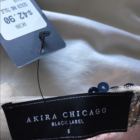 Sheer tulle sequence top - Akira Black Label - Picture 3 of 3